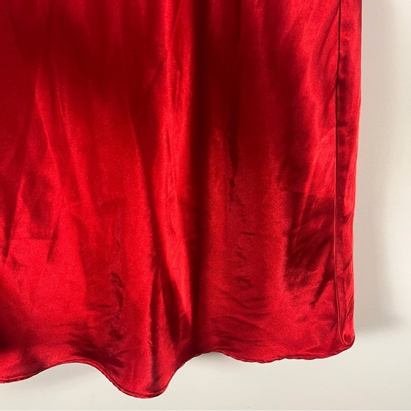 Linea Donatella Womens Red Black Lace Chemise Slip Dress Vampire 2X Romantic - Picture 6 of 10